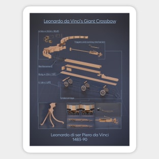 Da Vinci's Giant Crossbow - infographics Sticker